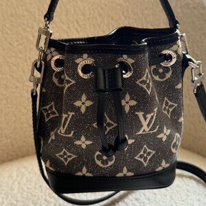 Louis Vuitton Noe NM Handbag Monogram Denim Nano